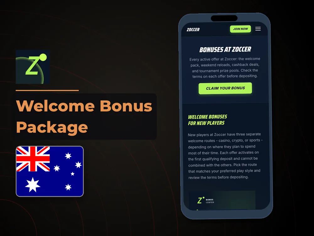 zoccer - Welcome Bonus Package