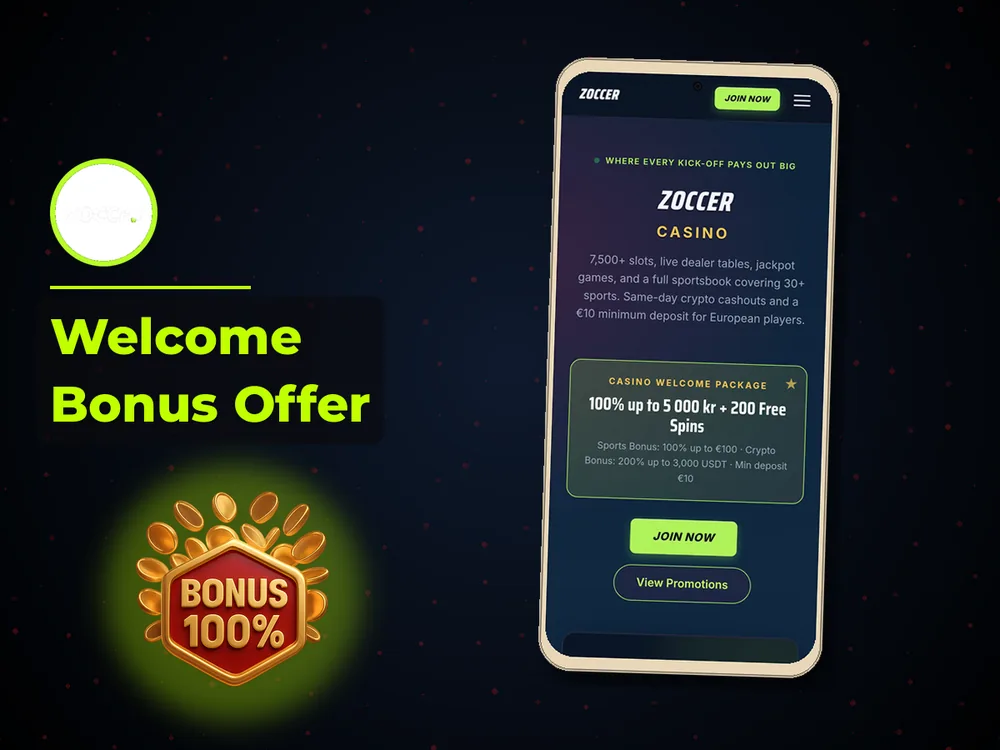 zoccer - Welcome Bonus Offer