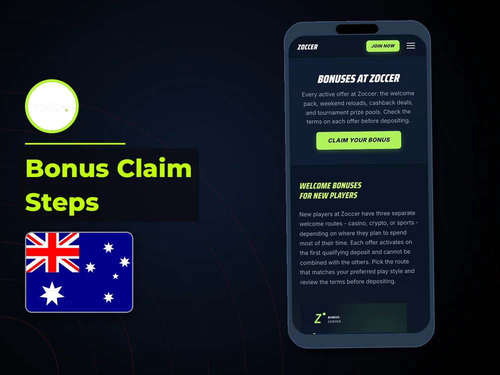 zoccer - Bonus Claim Steps