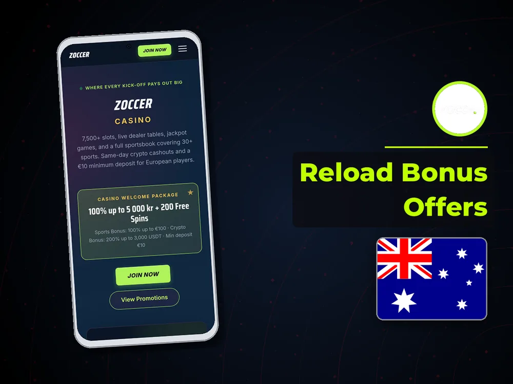 zoccer - Reload Bonus Offers