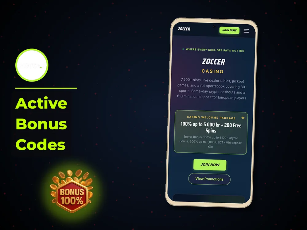 zoccer - Active Bonus Codes