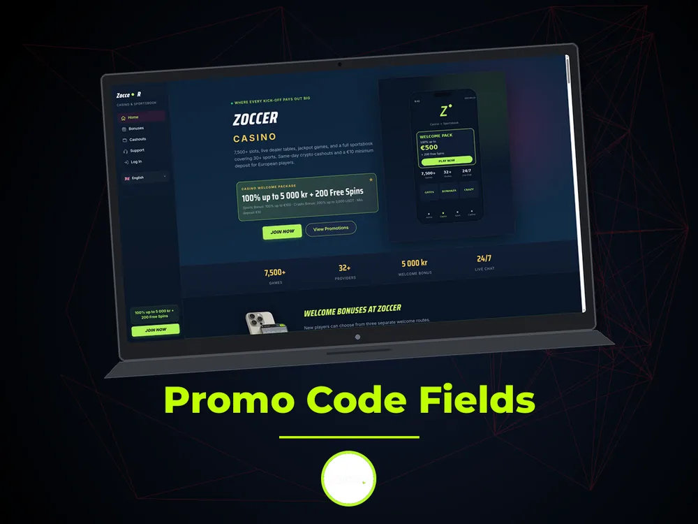zoccer - Promo Code Fields