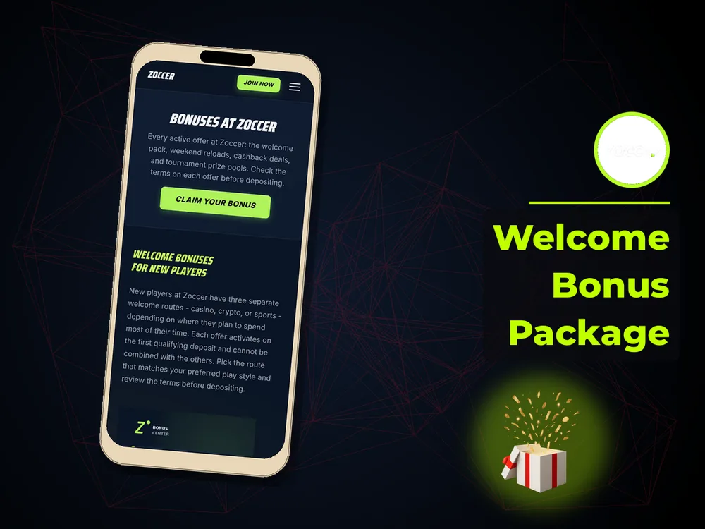 zoccer - Welcome Bonus Package