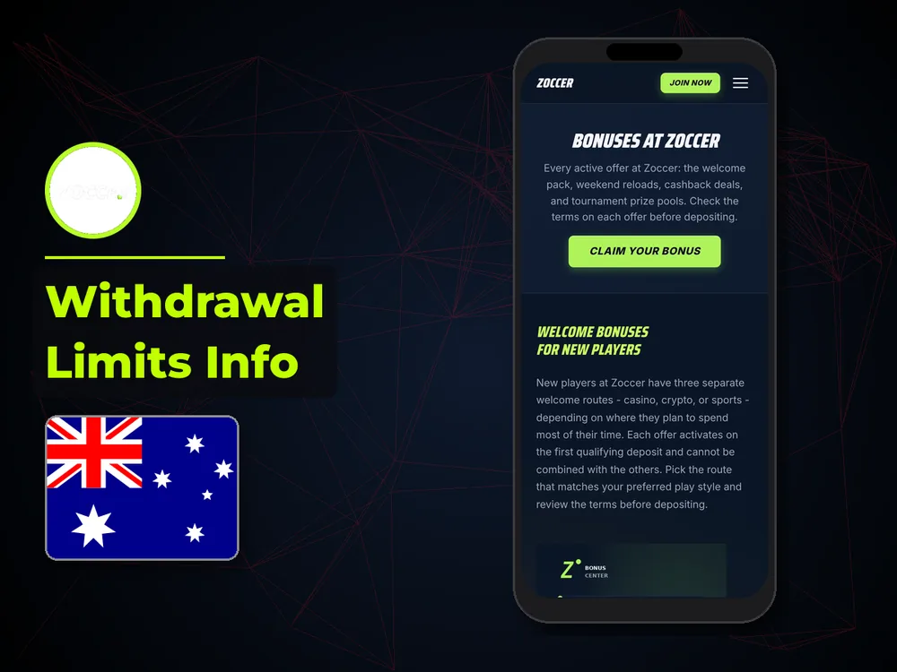 zoccer - Withdrawal Limits Info