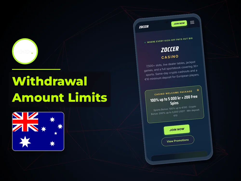 zoccer - Withdrawal Amount Limits