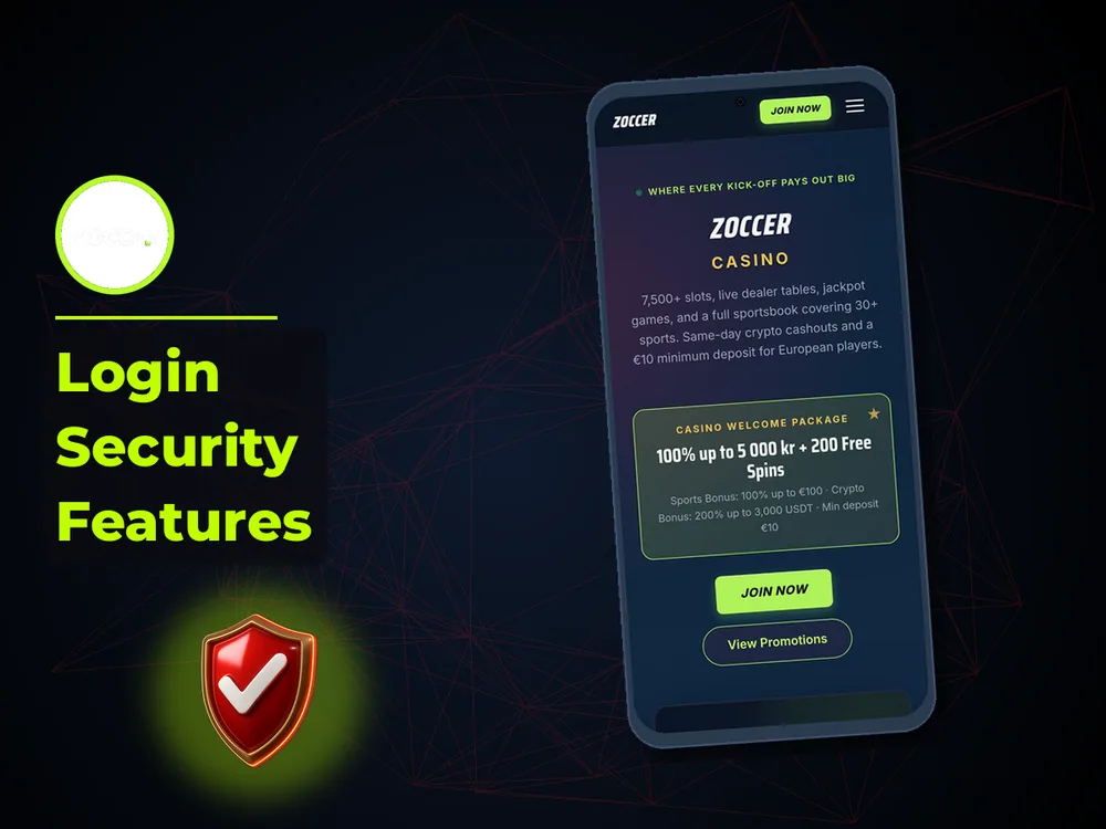 zoccer - Login Security Features