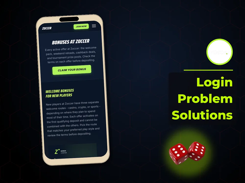 zoccer - Login Problem Solutions