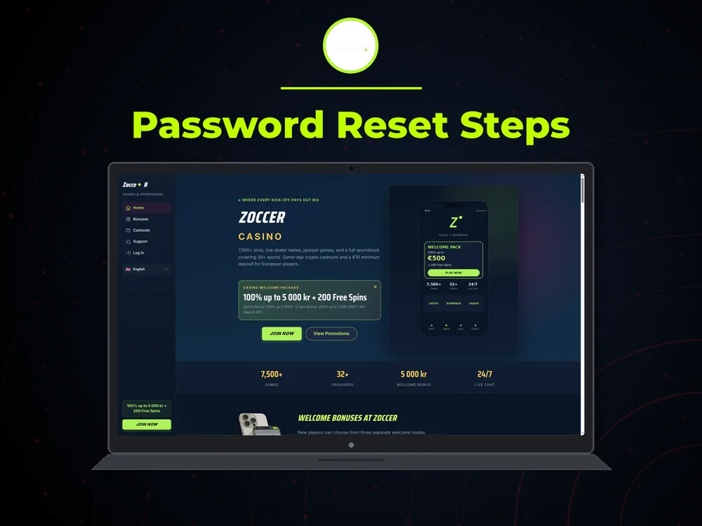 zoccer - Password Reset Steps