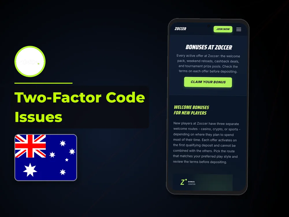 zoccer - Two-Factor Code Issues