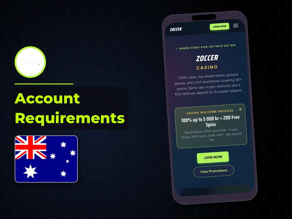 zoccer - Account Requirements