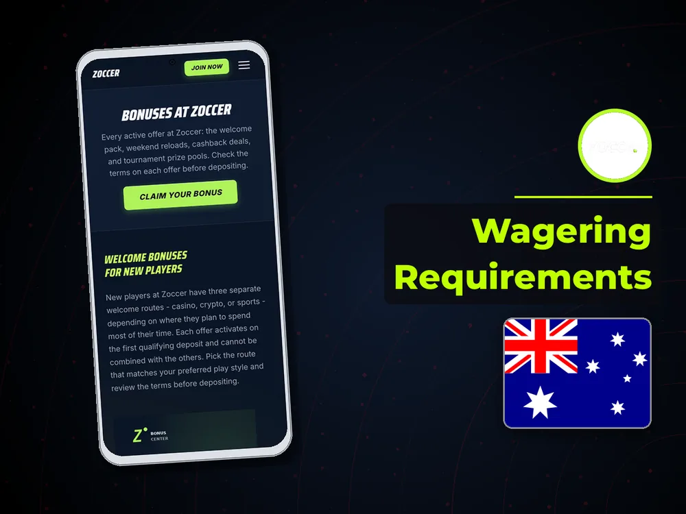 zoccer - Wagering Requirements