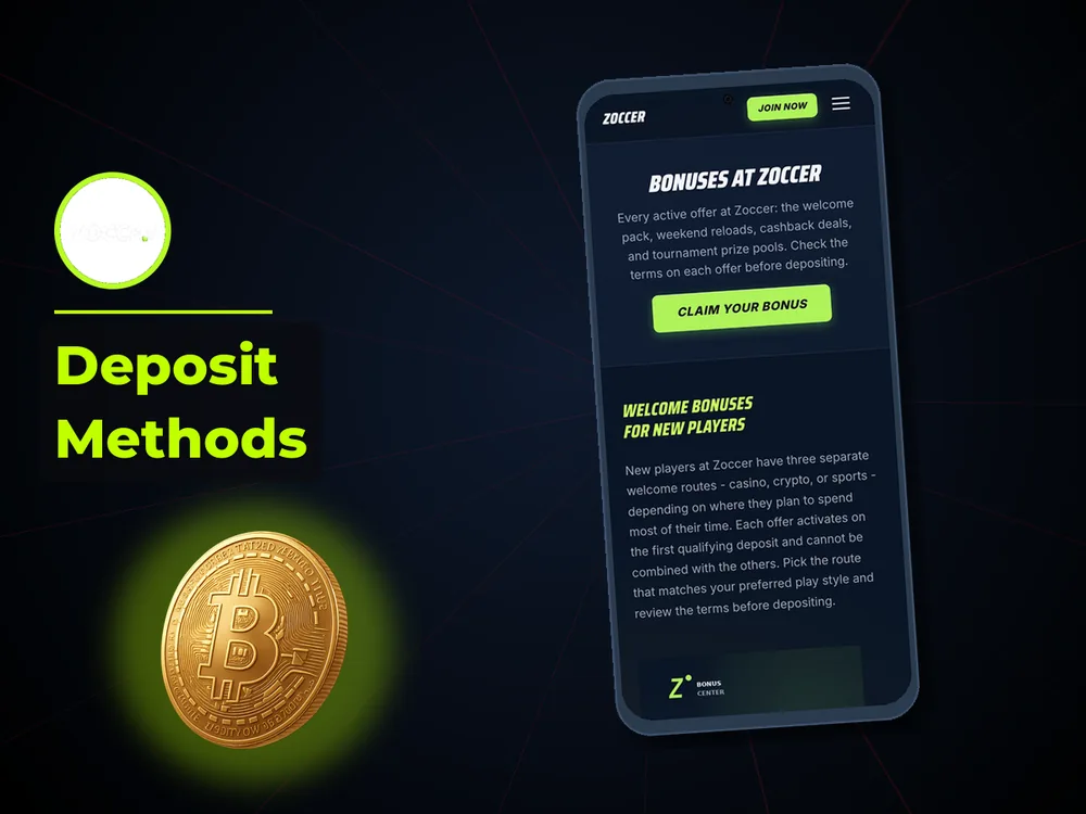 zoccer - Deposit Methods