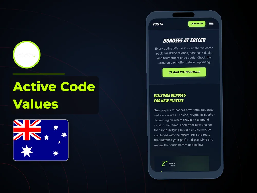 zoccer - Active Code Values