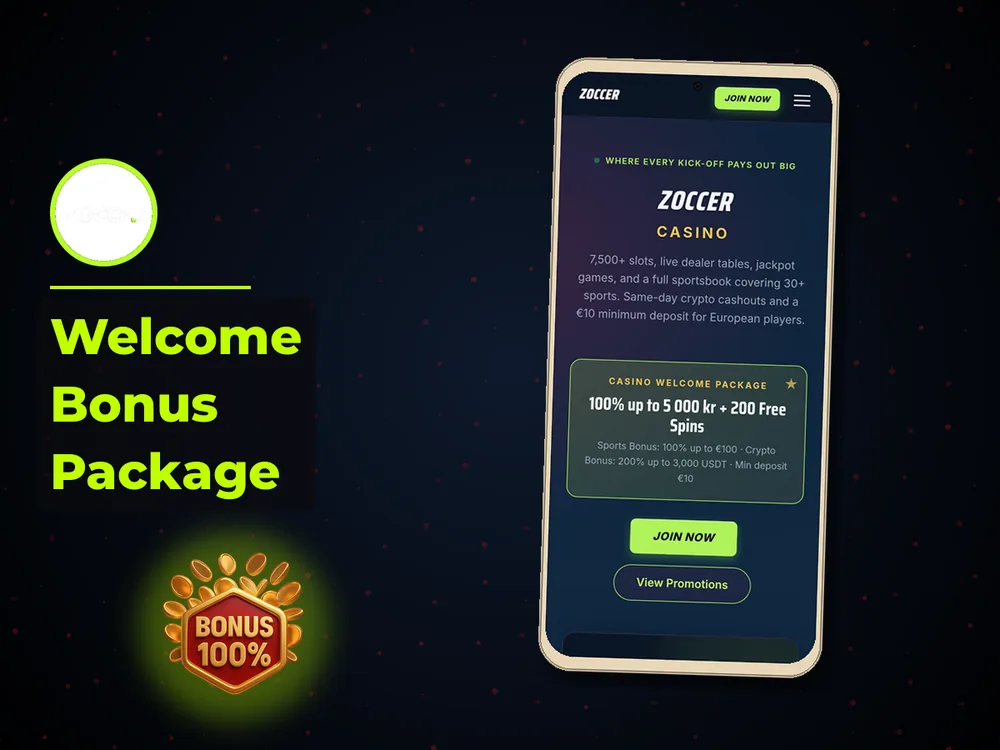 zoccer - Welcome Bonus Package