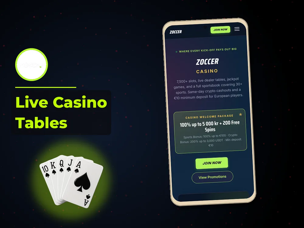zoccer - Live Casino Tables